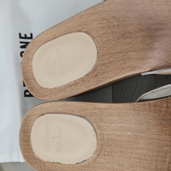 Dr.  Scholl's & RE/DONE Cream Leather Clog NIB - Picture 4 of 9